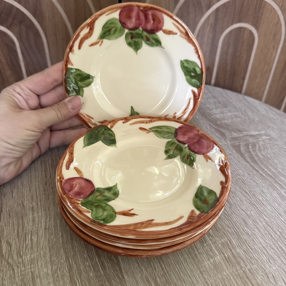 8 Franciscan APPLE 6 1/4" BREAD PLATES Made In England